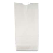 GENERAL Paper Bags, 35 lbs Cap., #10, 6.31"w x 4.19"d x 13.38"h, White, PK500 51030